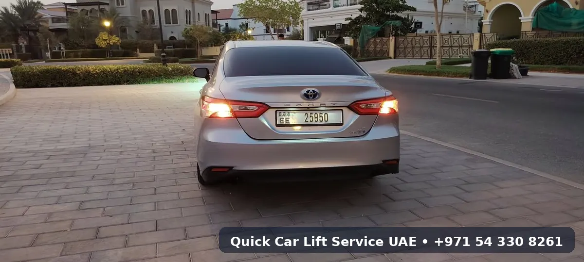 Toyota Camry from our car lift fleet in Dubai – daily car lift UAE