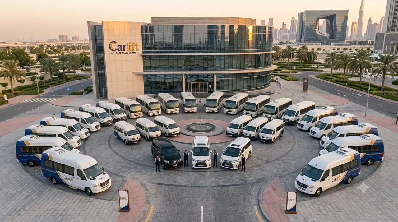 Car Lift UAE fleet overview at Dubai headquarters – Toyota Innova, Mitsubishi Montero, Honda Odyssey vehicles